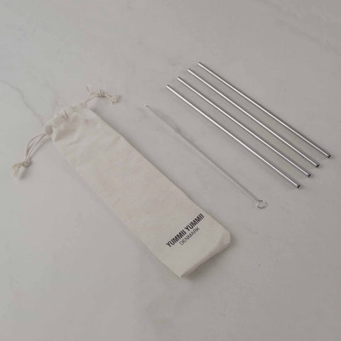 Yummii Yummii Stålsugerør 4-pak Reusable Straws Stainless Steel 18/8