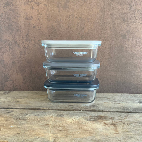 Yummii Yummii GLASS BOX SEA SHELL SMALL MEAL PREP Sea shell