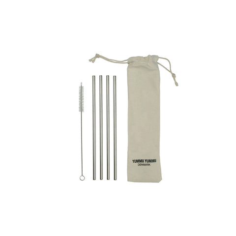 Yummii Yummii Stålsugerør 4-pak Reusable Straws Stainless Steel 18/8