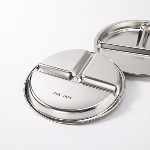 Tallerkener i rustfrit stål - 4 stk.