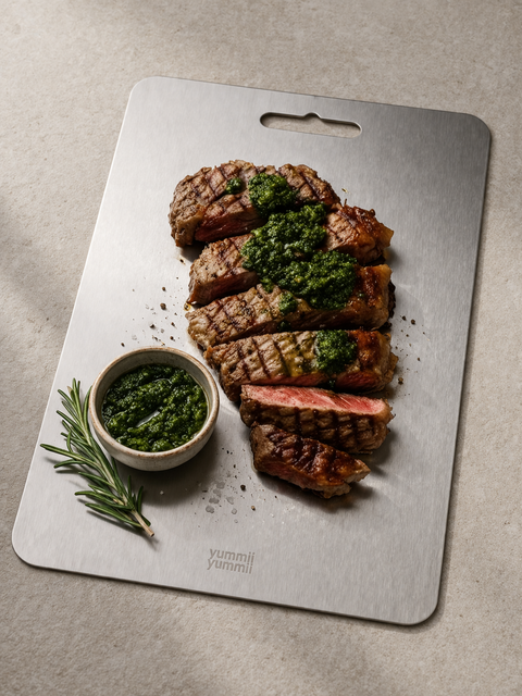 Skærebræt Sæt i Rustfrit Stål - 3 størrelser