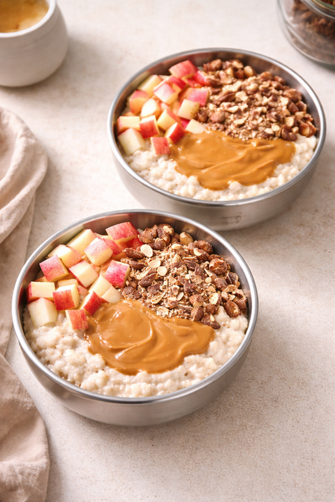 Skål- og Tallerkensæt i Rustfrit Stål - 2 skåle og 1 tallerken