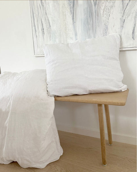 Yummii Yummii Linen bed set Beddings White