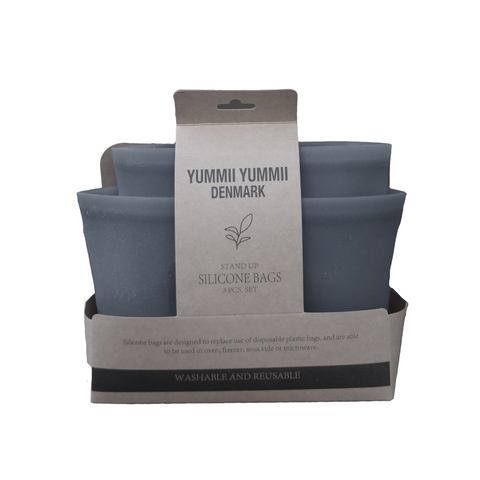 Yummii Yummii Standup silicone bags - stone - mix set Silicone bags stone