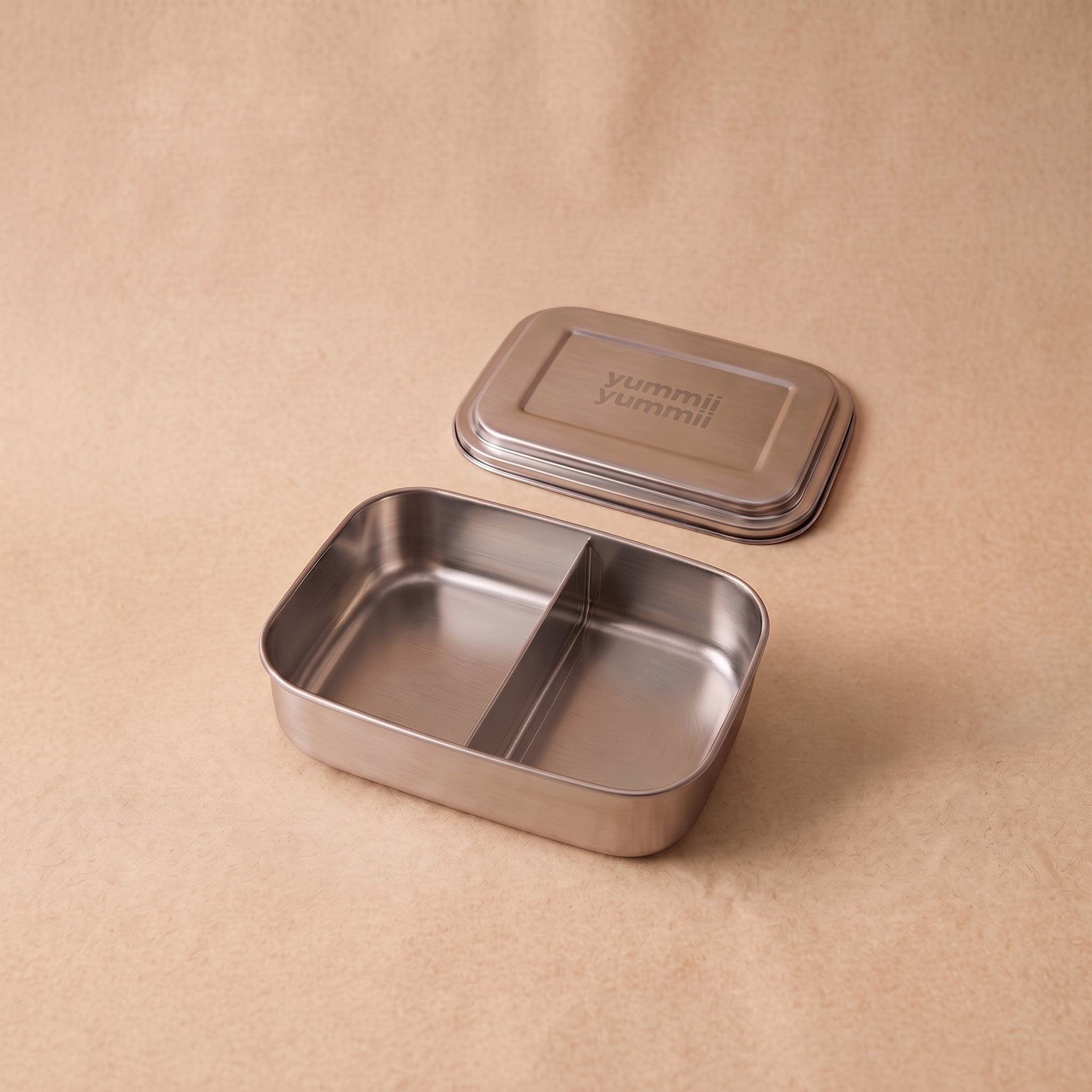 Yummii Yummii Bento Medium+ - m. 2 Rum - Rustfrit Stål