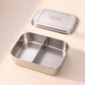 Bento Large 2 madkasse med 2 rum - kemifri madkasse i rustfrit stål - Yummii Yummii