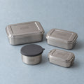 Blandet Bento Pakke i rustfrit stål 18/8 med Large 2, Medium+ 1, Rounds Large og Small 3, lukket fra Yummii Yummii