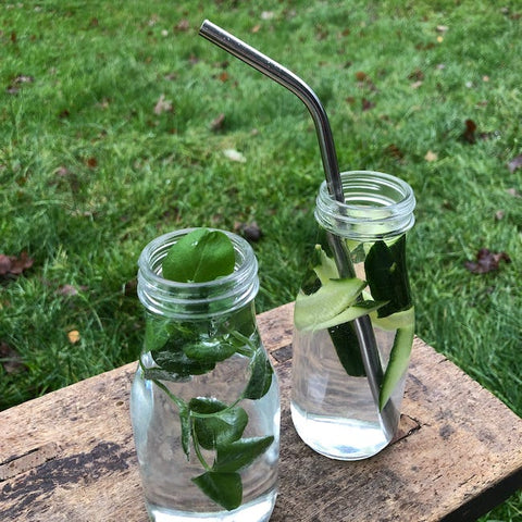 Yummii Yummii Stålsugerør 4-pak med knæk Reusable Straws Stainless Steel 18/8