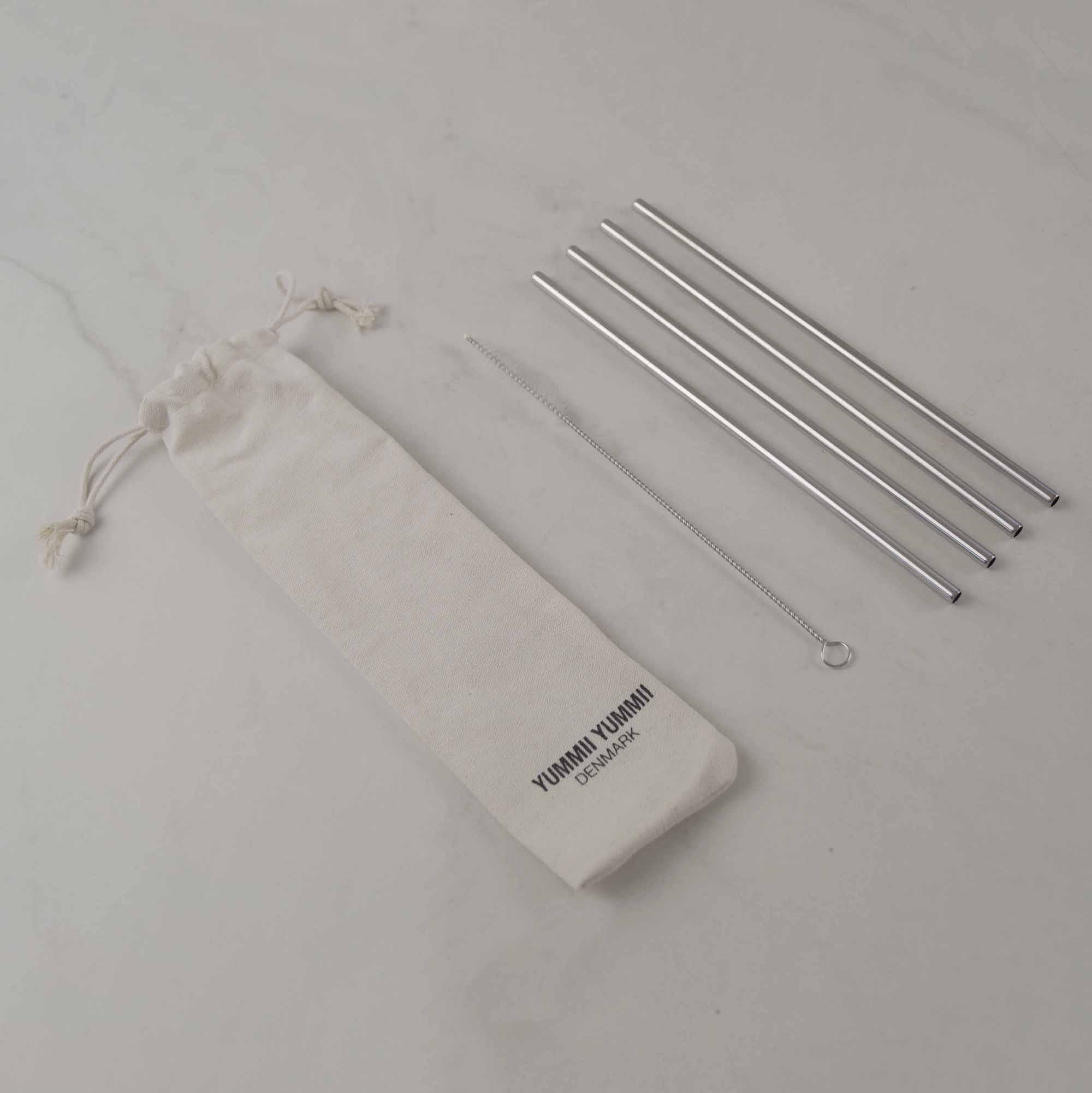 Yummii Yummii Stålsugerør 4-pak Reusable Straws Stainless Steel 18/8
