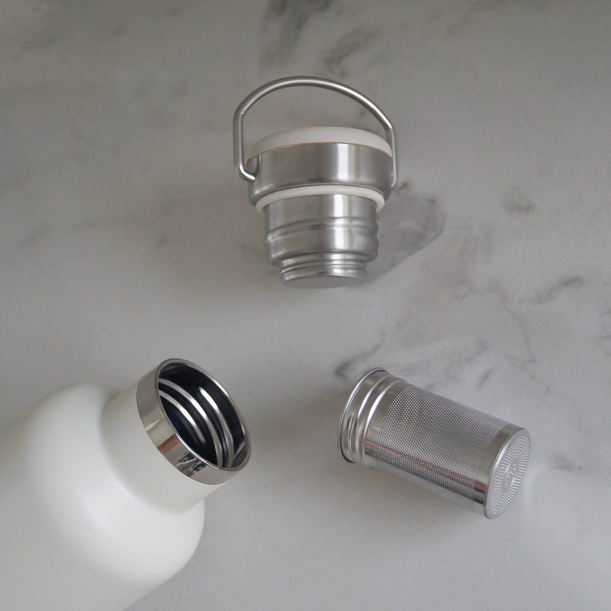 Termoflaske 1000 ml - Perlehvid