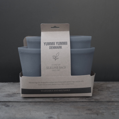 Yummii Yummii Standup silicone bags - stone - mix set Silicone bags stone