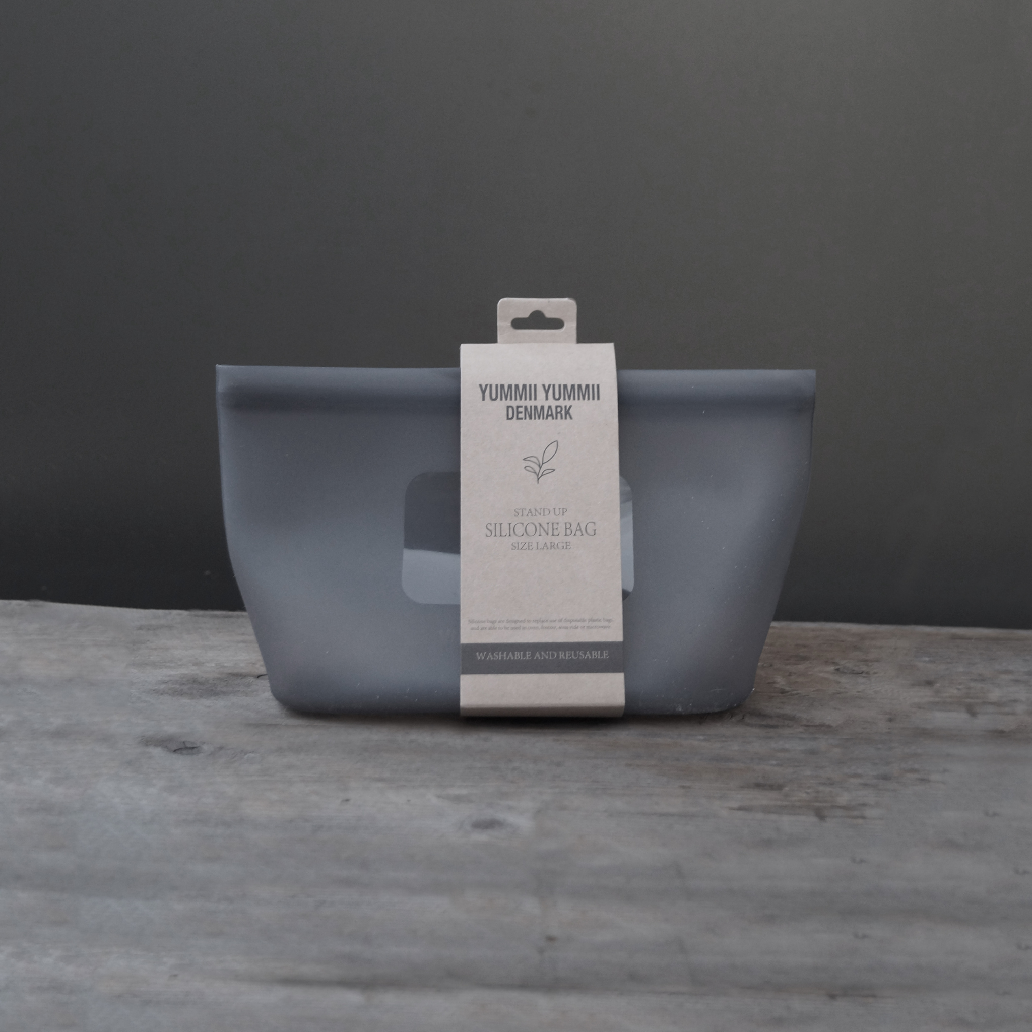 Standup siliconebag - stone - large